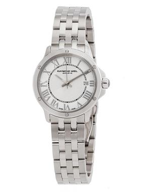 代购Raymond weil雷蒙威女士腕表日期夜光计时防刮钢带防水银色