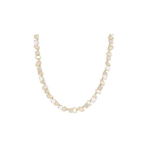 代购Kendra Scott女士项链优雅精致闪耀简约金色合成石方形