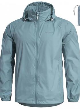 代购PENTAGON男士冲锋衣防水防风透气户外风衣连帽长袖防水外套