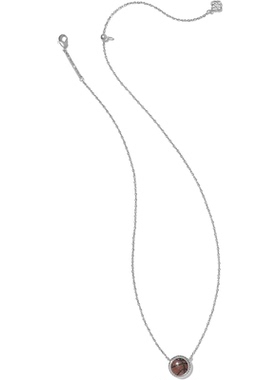 代购Kendra Scott女士项链闪耀时尚精致优雅橙色金石圆形吊坠