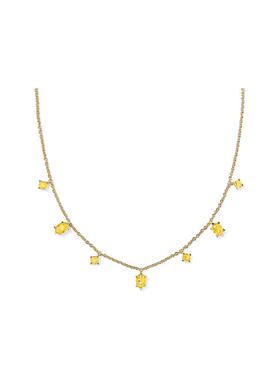 代购Kendra Scott女士项链简约优雅精致闪耀黄色方形椭圆形