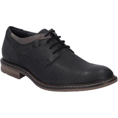 代购JOSEF SEIBEL男士正装鞋透气耐磨防滑舒适黑色系带圆头低帮