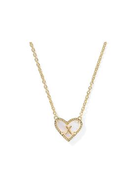 代购Kendra Scott女士项链简约优雅精致百搭金色心形字母X珍珠母