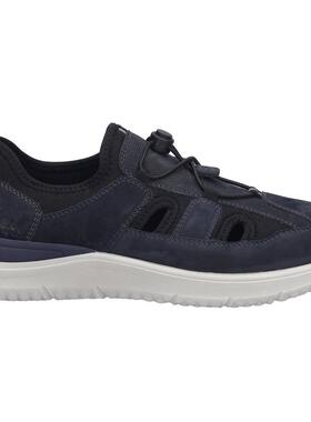 代购JOSEF SEIBEL男士徒步鞋透气轻便缓震耐磨深蓝色网面系带