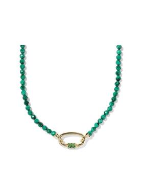 代购Kendra Scott女士项链优雅精致时尚简约绿色珠子金色金属扣