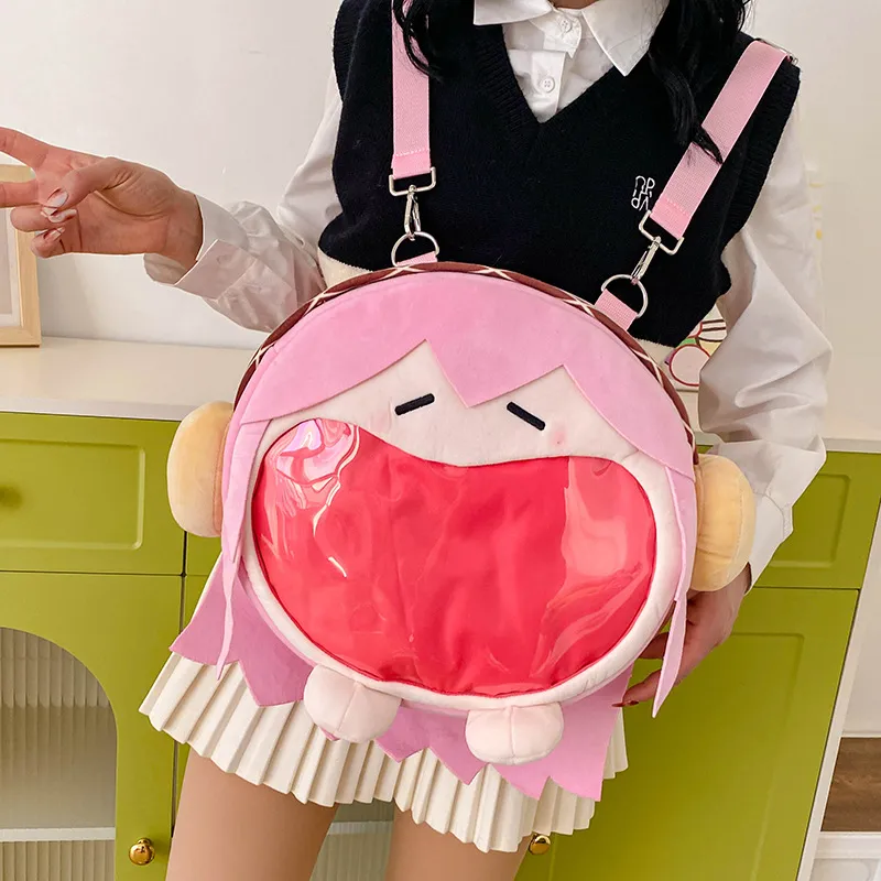 新款可爱卡通双肩包巡音流歌软乎乎笑容可爱体系列痛包果冻耳机包