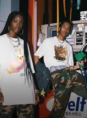 趣味情绪插画短袖T恤2026春夏季新款潮牌风宽松休闲上衣