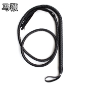 马术长鞭皮鞭pu黑色马鞭骑马鞭子骑士装 备拍照道具用品健身蛇鞭