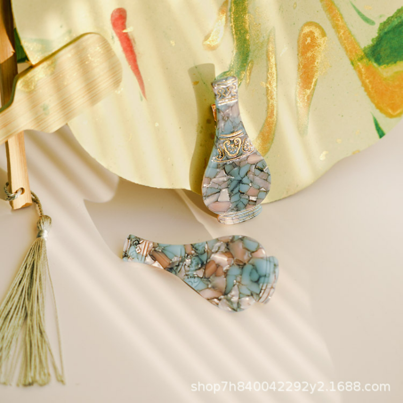 青花瓷醋酸鸭嘴夹国风文创