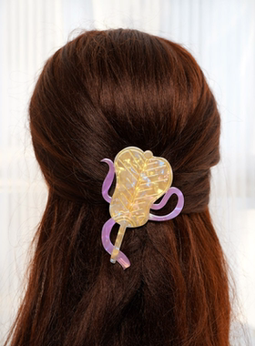 URRYKID国风文创发夹高级感芭蕉扇祥云夹子小众创设计鸭嘴夹发饰