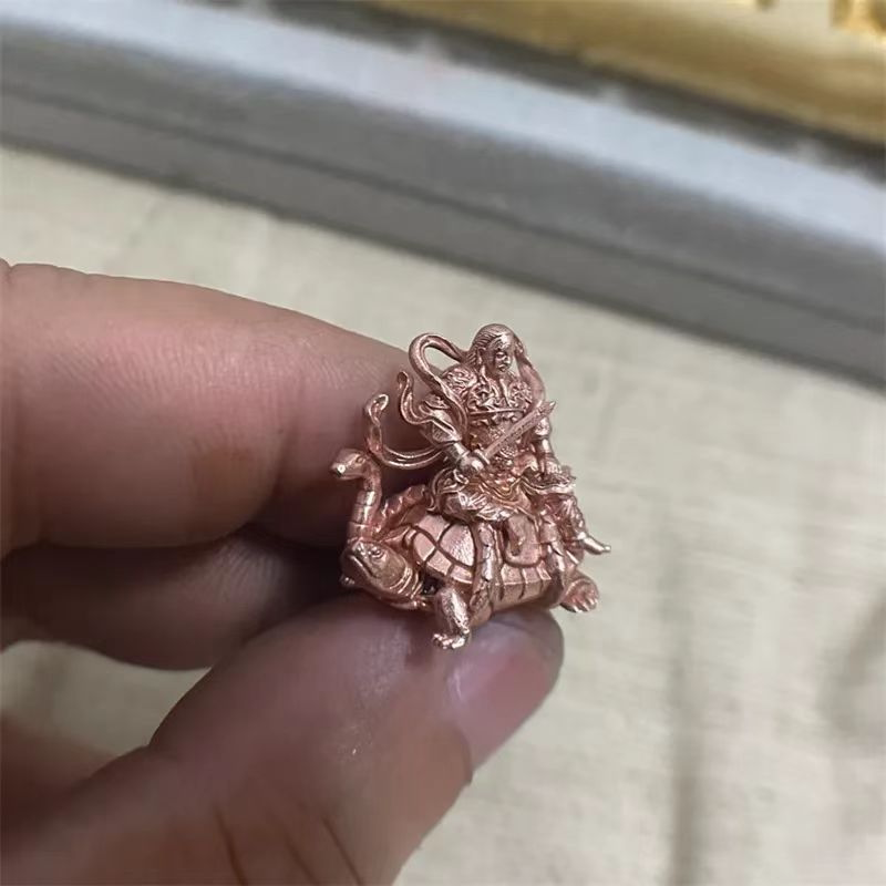 真武大帝红铜造像摆件
