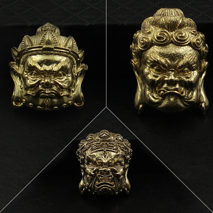 黄铜佛像头EDC皮具箱包财布扣