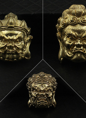 黄铜佛像头EDC皮具箱包财布扣