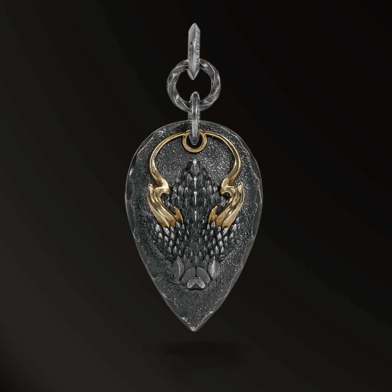 创意小众设计混沌巨蛇3.0守护之矛泰银复古吊坠 机车嘻哈原宿情侣