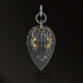 创意小众设计混沌巨蛇3.0守护之矛泰银复古吊坠 机车嘻哈原宿情侣