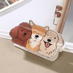 卡通三只小狗可爱抓夹亚克力印花发夹百搭盘发鲨鱼夹女半扎发头饰