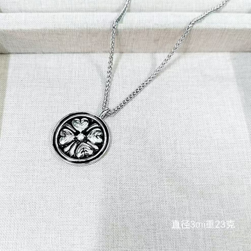 心愿四叶草复古项链小众原创简约复古风轻奢高级感吊坠生日礼物