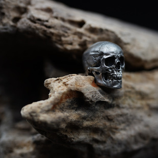 藏银制品相灵 无邪 素款骷髅适配单圈小众个性配饰手链饰品挂饰款