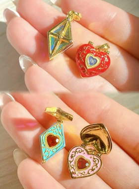 创意新款魔女的考验吊坠桃心巧克力设计感少女心粉嫩可爱精致百搭