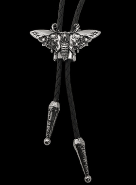 死亡飞蛾波洛领带牛仔项链德州