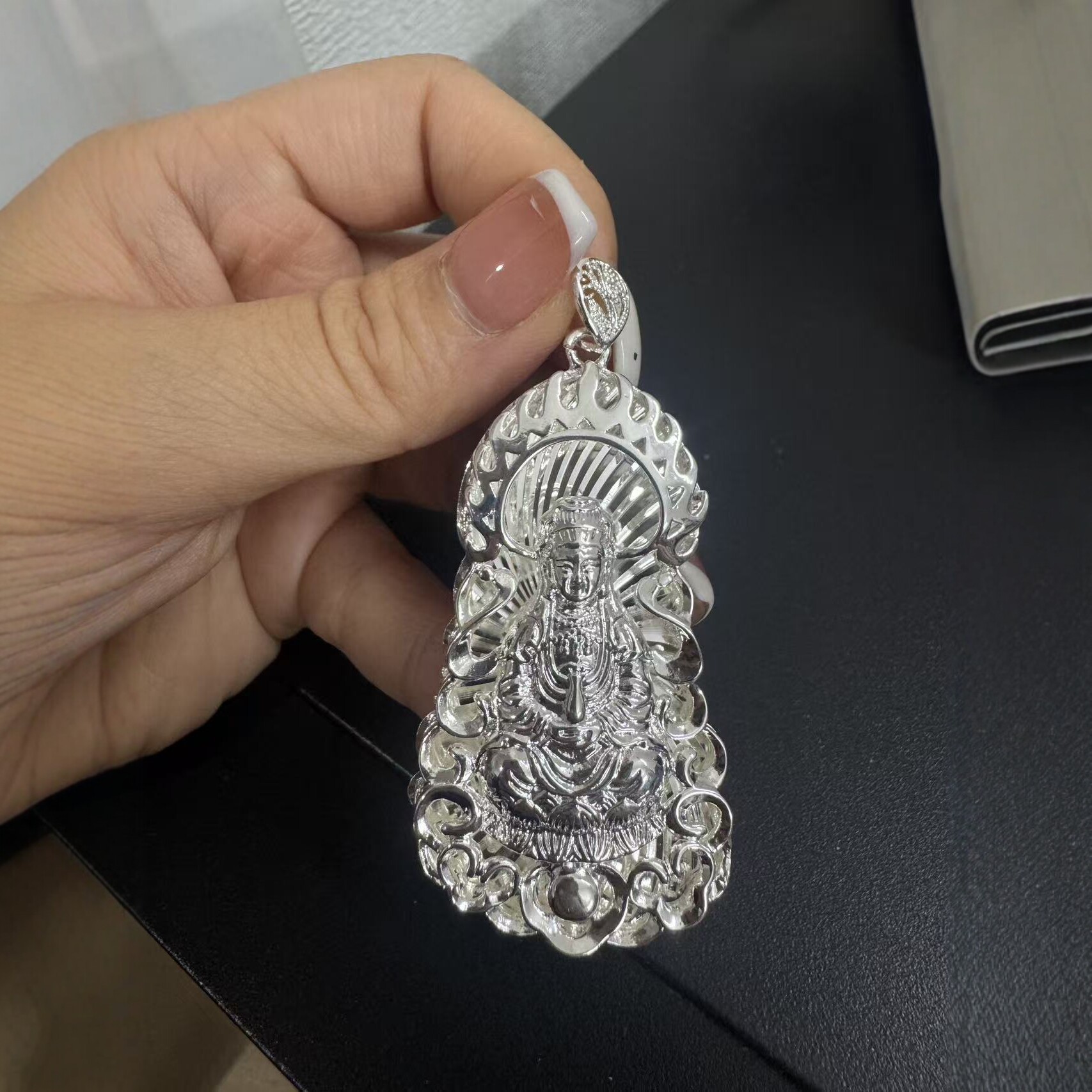 创意新款观音项链吊坠男女款挂坠保平安饰品配饰精工雕刻挂件国风