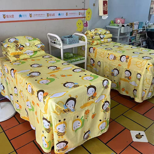 宫延楼蜜儿堂床单被套床罩床裙加工定制纯棉按摩床裙理疗床推拿床