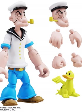 现货正版授权 BFS 1/12 经典系列 大力水手 3波 6寸 可动人偶