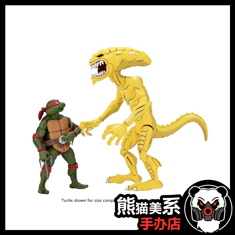 现货neca限定动画版87忍者神龟反派披萨恶魔异形朗格施莱德人偶