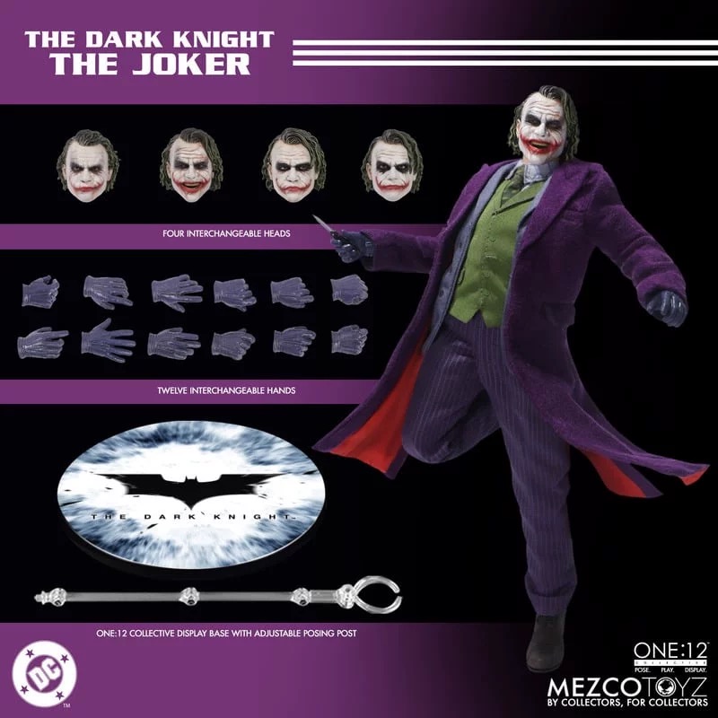 预定定金 Mezco 蚂蚁 ONE:12 蝙蝠侠 黑暗骑士 小丑 手办
