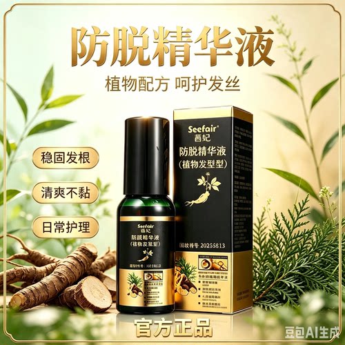 【官方正品】茜妃侧柏叶防脱固发精华液草本萃取温和头皮肌肤