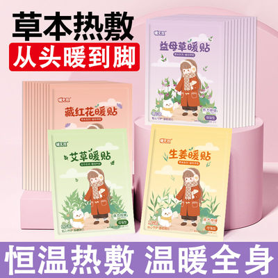 暖宝宝暖贴女生用大姨妈宫寒暖身贴益母草艾草生姜自发热敷帖