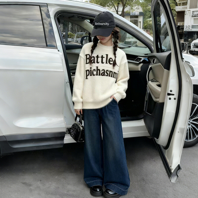 高品质冬季儿童加厚针织衫打底衫