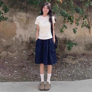 女童夏季薄款半身裙2025新款中大童夏天洋气儿童休闲百褶短裙子潮