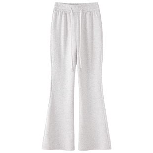 女童休闲微喇裤子春装2025新款初中生大儿童洋气春秋季修身喇叭裤