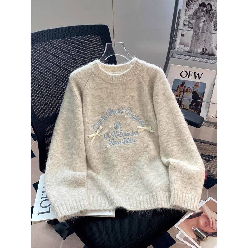 女童毛衣冬加厚2025新款女孩韩系秋冬针织内搭上衣冬季保暖毛线衣