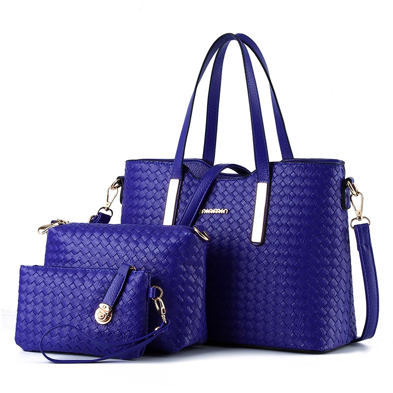 3 in 1 a set of 3 pieces bags women hand bag handbags编织包