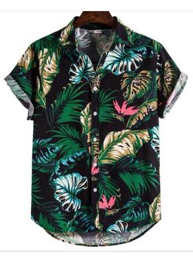 summer shirts for men man tshirts shirt new 夏威夷衬衫男大码