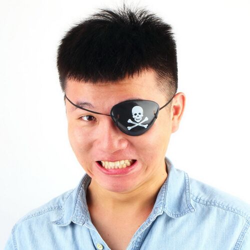 2Pcs Pirate Eye Patch Skull Crossbone Halloween Party Favor