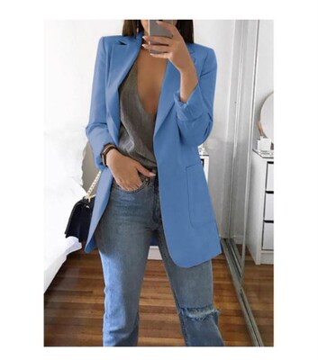 Women Ladies Fashion Casual Blazer Suit Jacket Coat Outwear