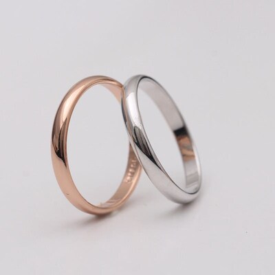 Couple models ring gold and silver two-color ring ring coupl