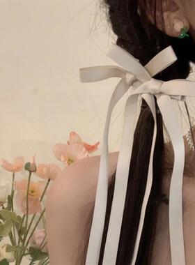 Double Bow Hairpin Cute Braided Long Ribbon Hair Clip Hair B