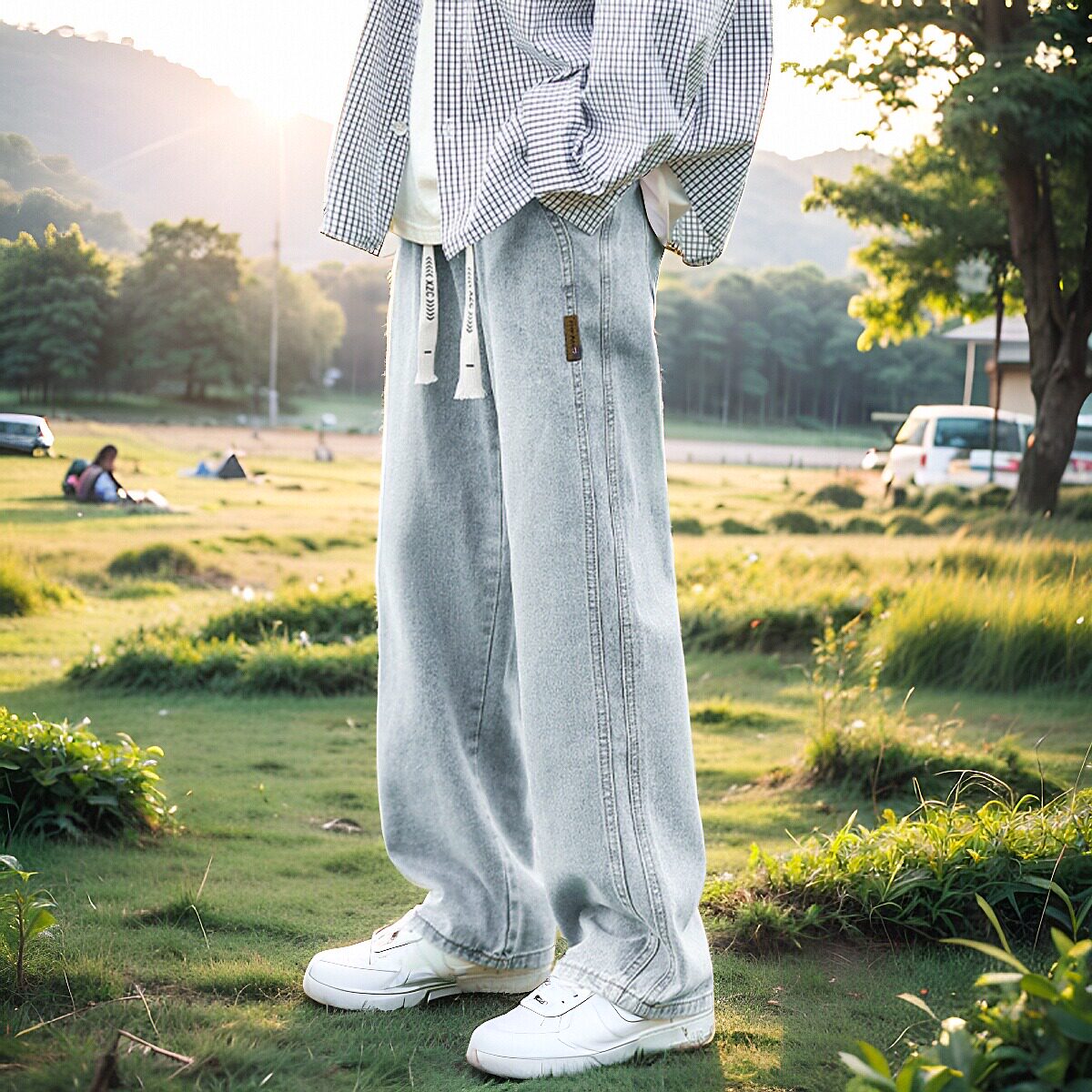 牛仔裤男生2026夏季新款男士直筒宽松阔腿休闲裤子青少年薄款男裤