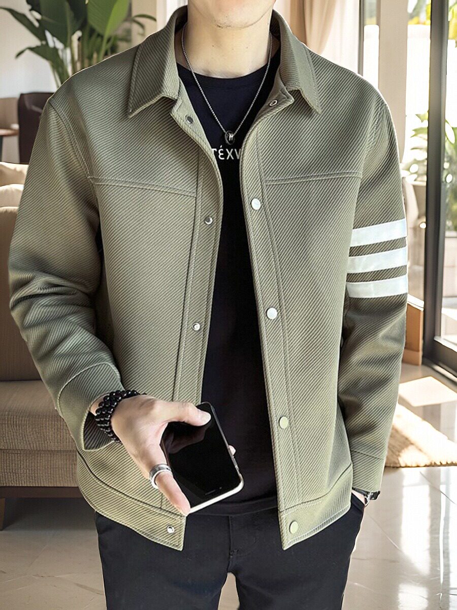 外套男春秋款大码男装2026新款翻领痞帅潮流高级感衣服春装夹克男