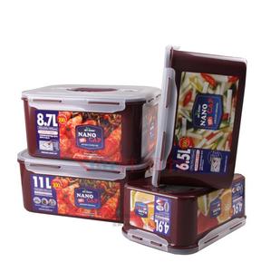 韩国进口泡菜盒辣白菜食品塑料保鲜盒冷藏盒收纳盒密封防潮零食盒