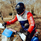 BSMC新款 复古越野骑行服山地摩托车透气网眼T恤速干衣骑士机车服