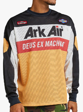 DEUS骑士机车服夏季复古越野骑行服山地摩托车透气网眼速干衣T恤