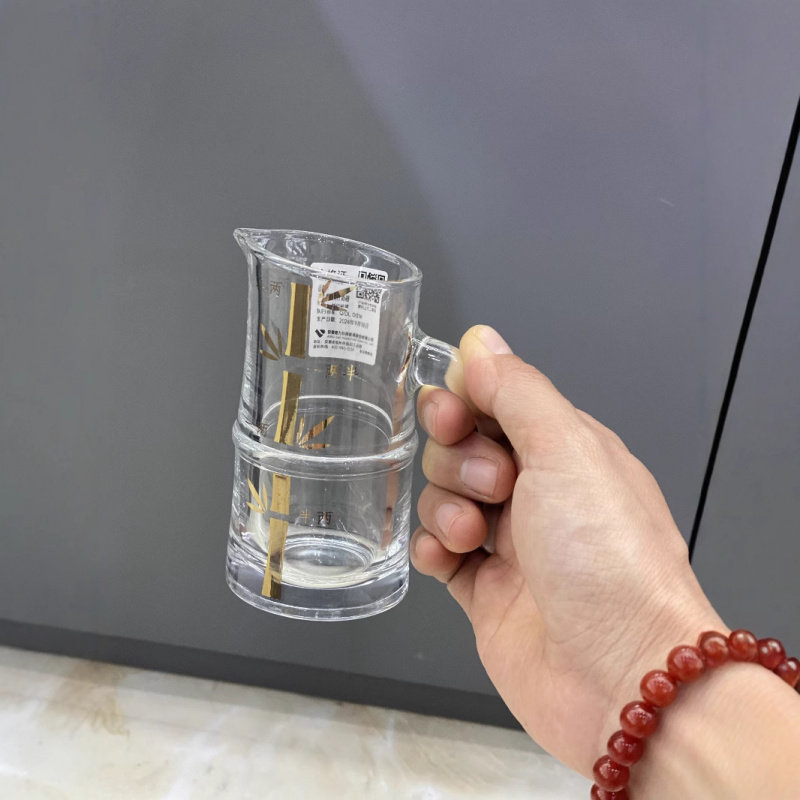 青苹果玻璃分酒器小酒杯白酒杯吞
