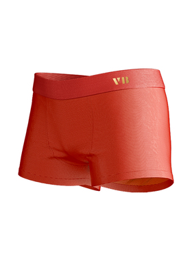 VB红色平角裤本命年男平角内裤男运动舒适纯色四角裤男款柔软时尚