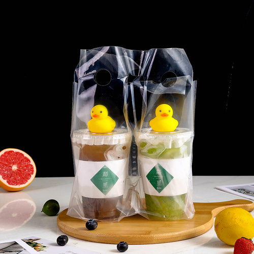 加厚高透奶茶杯打包袋咖啡杯袋子