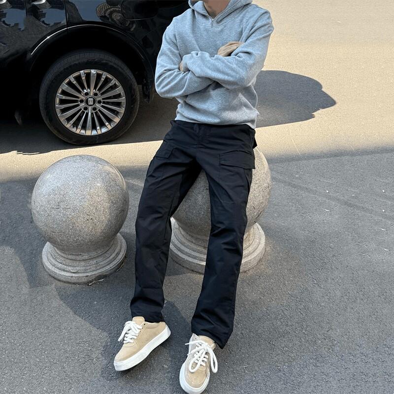 2026新款美式工装裤男黑色直筒休闲裤户外防水冲锋裤夏季运动长裤